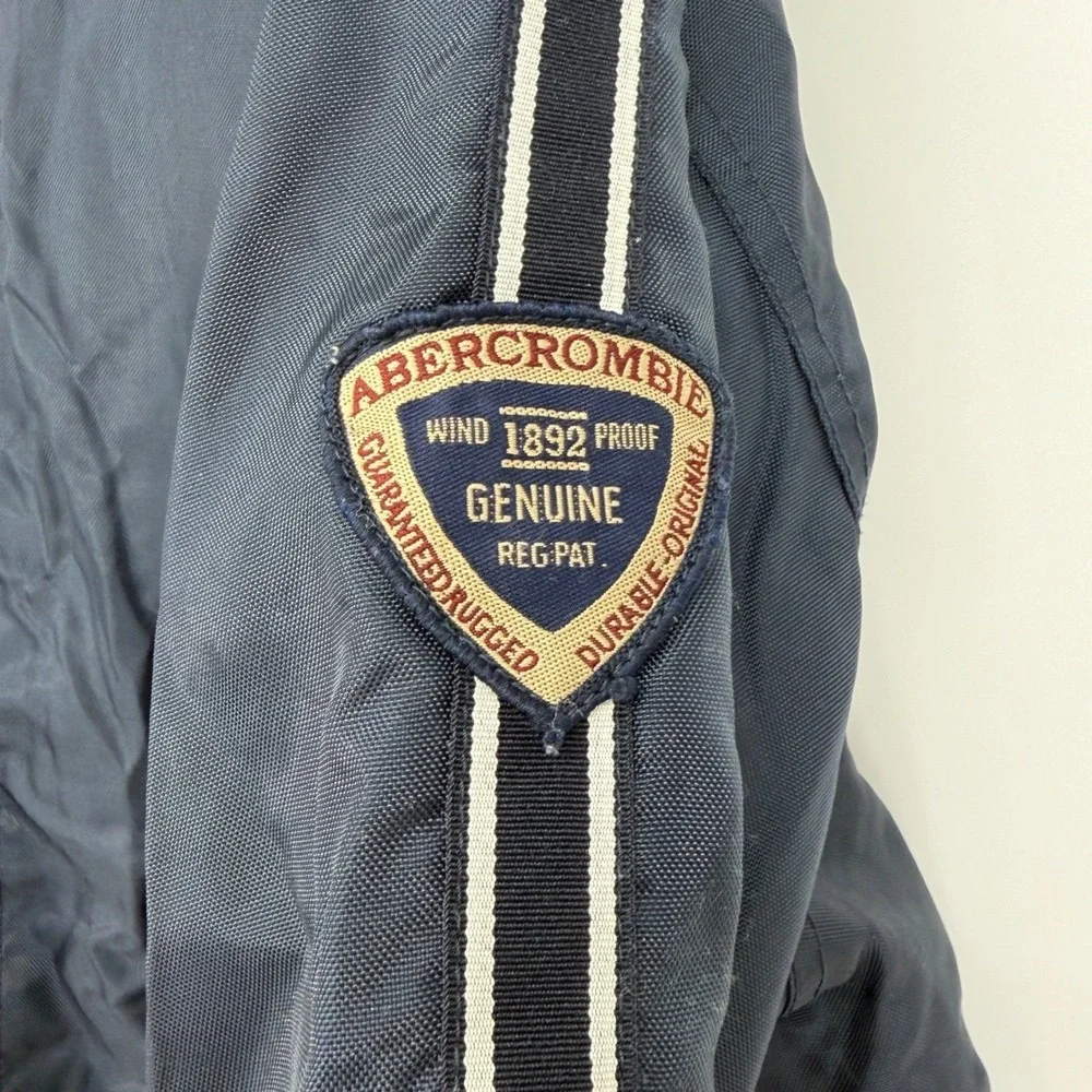 Vintage Abercrombie Fitch Hooded Jacket Y2K Nylon Fleece‎ Lined Men's L